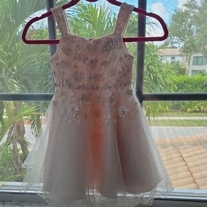 Charming Pink Floral Kids Dress